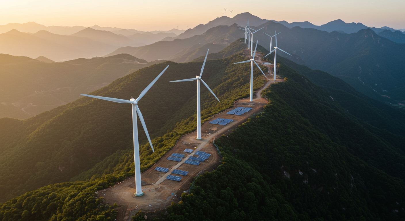 三峡能源、重慶で単機容量最大60MW風力発電プロジェクトが全容量系統連系を実現　「太陽光＋生態修復」モデルで年間1.1億kWh発電
